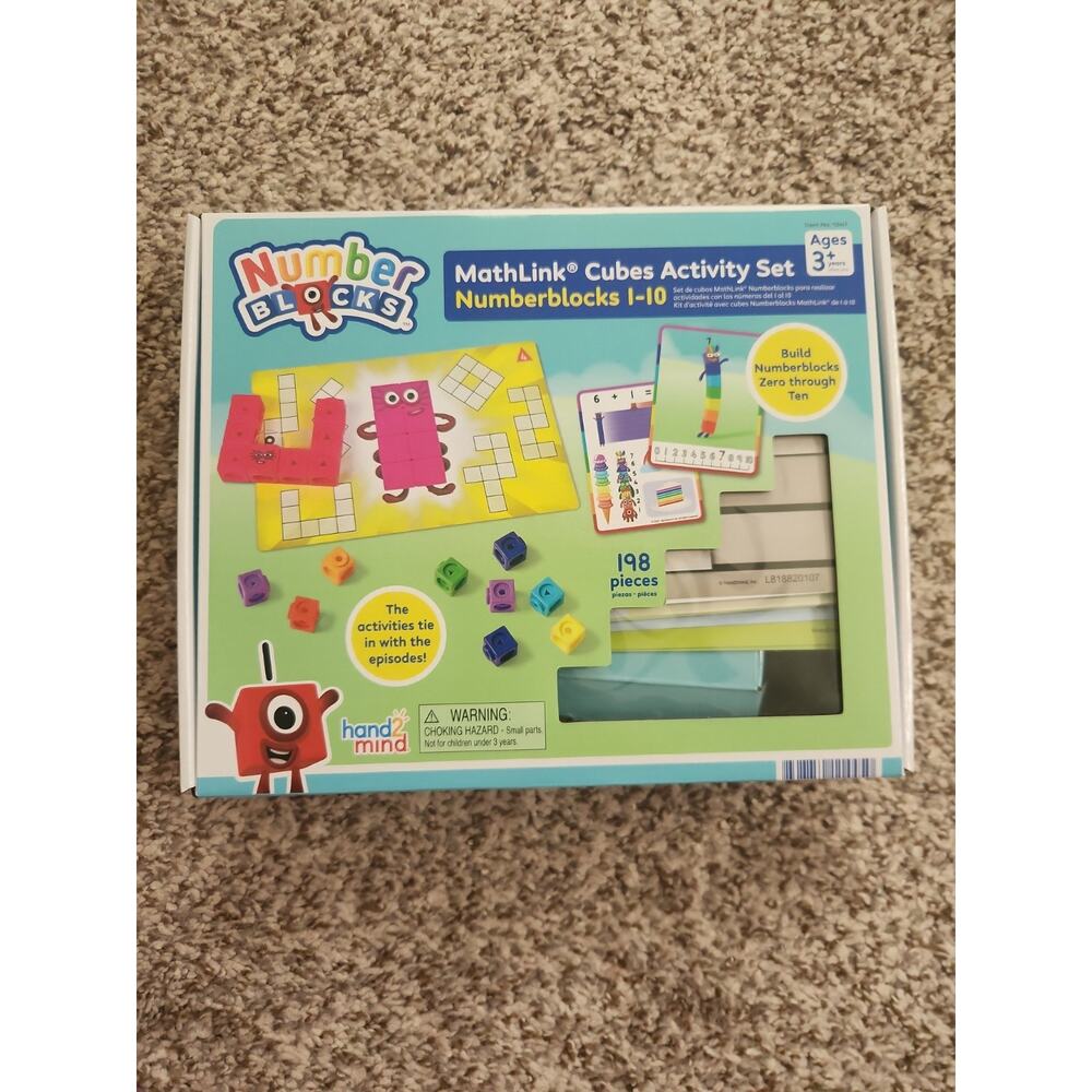 HAND2MIND NUMBER BLOCKS MathLink Cubes Activity Set Numberblocks 1-10 198 Pieces